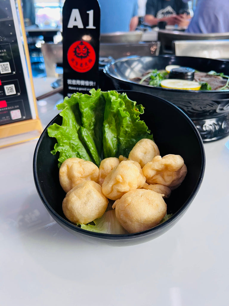 自制鱼面筋 House Made Fish and Tofu Puffs